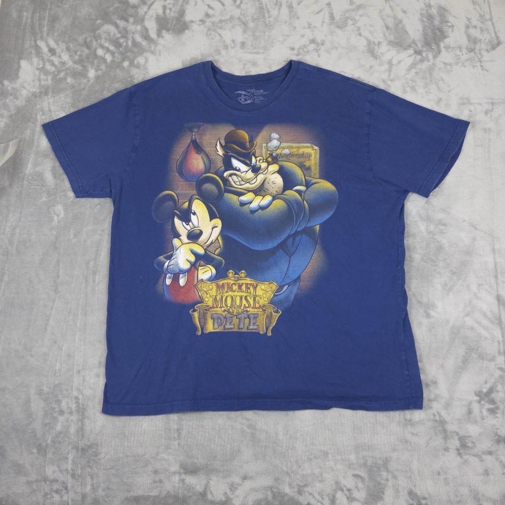 Disney Mickey Mouse vs Pete Boxing 2XL T-shirt Store Studio Collection Rare VTG